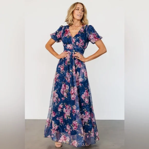 Baltic Born Blue Floral Maxi Dress - Picture 12 of 16